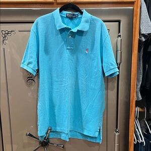 Polo by Ralph Lauren Men's Aqua Polo Shirt